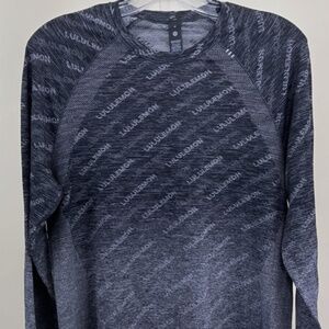 Lululemon Sz Men's Large Metal Vent Tech Long Sleeve Shirt (W/ Logo) FADE ALPINE